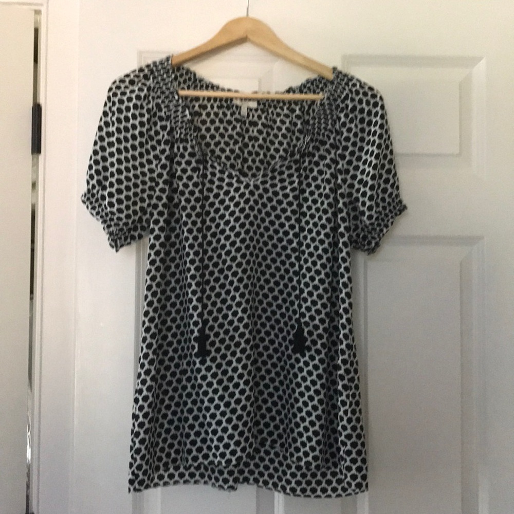 Silk peasant blouse